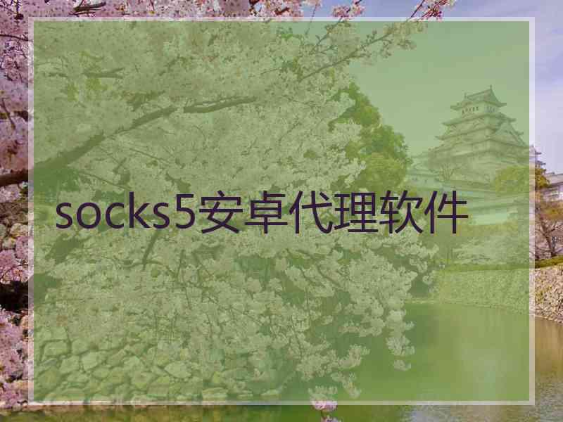 socks5安卓代理软件