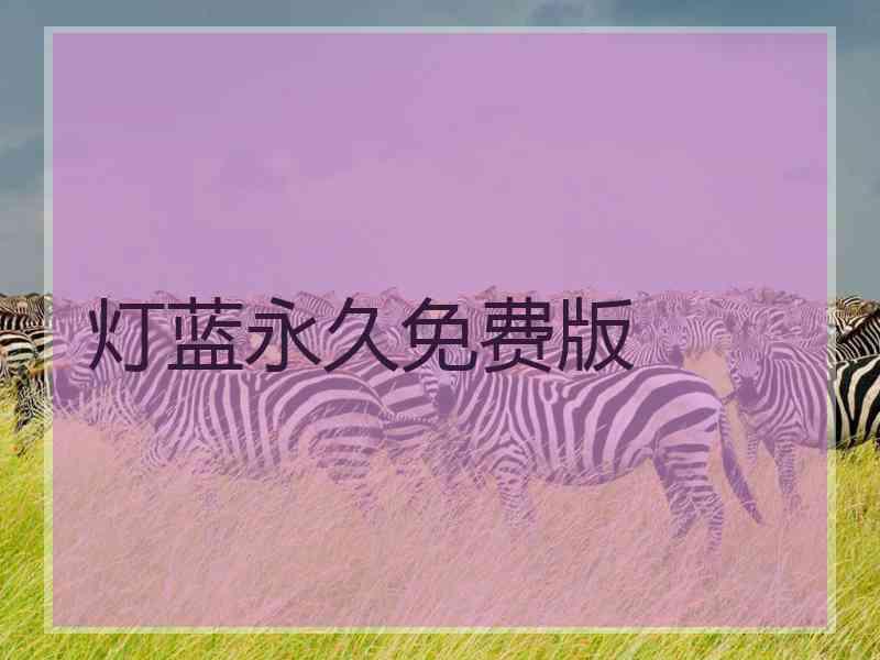 灯蓝永久免费版