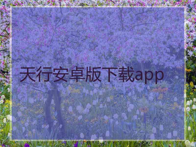 天行安卓版下载app