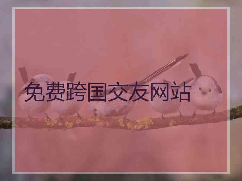 免费跨国交友网站