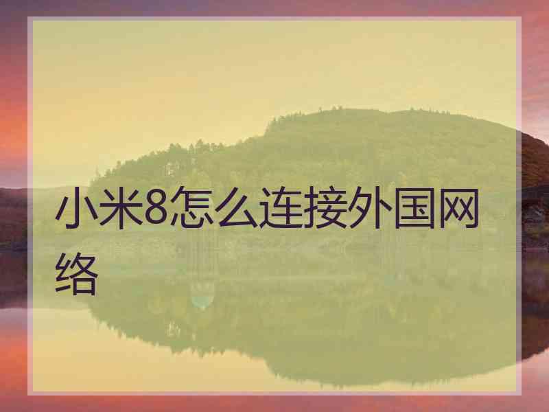 小米8怎么连接外国网络