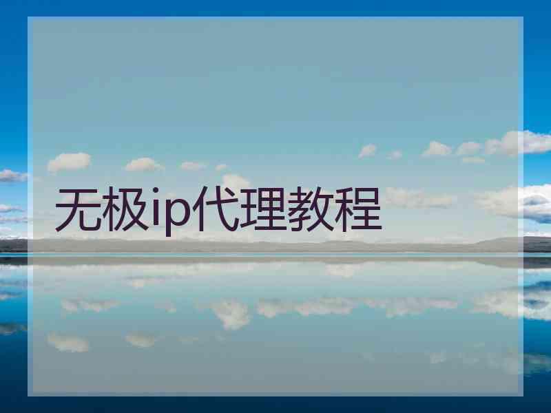 无极ip代理教程