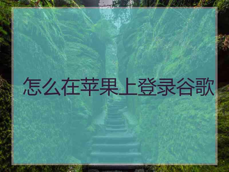怎么在苹果上登录谷歌