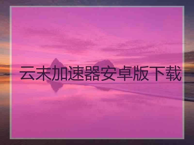 云末加速器安卓版下载