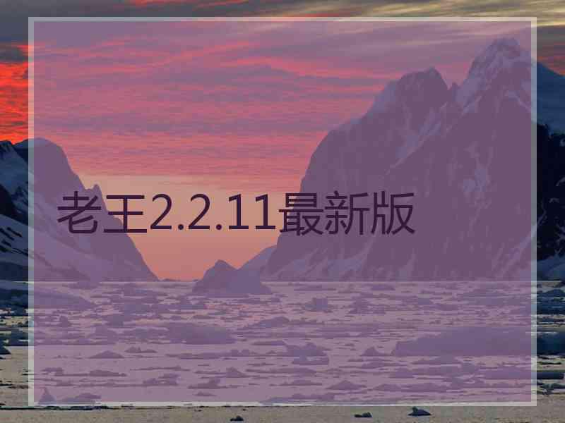 老王2.2.11最新版