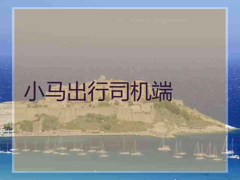 小马出行司机端