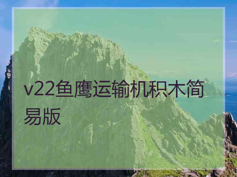v22鱼鹰运输机积木简易版