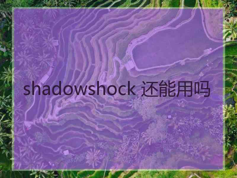 shadowshock 还能用吗