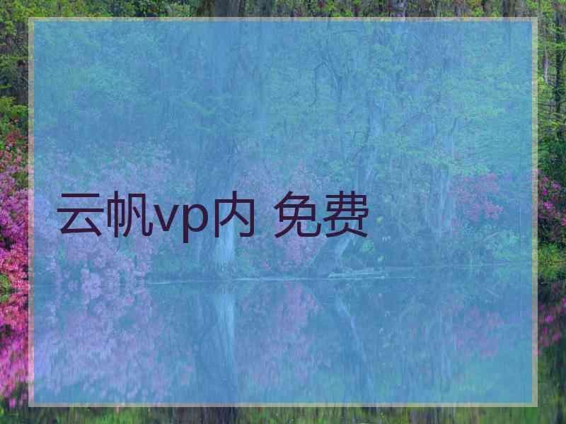 云帆vp内 免费