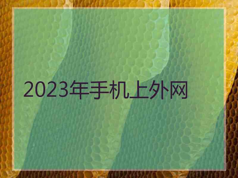 2023年手机上外网