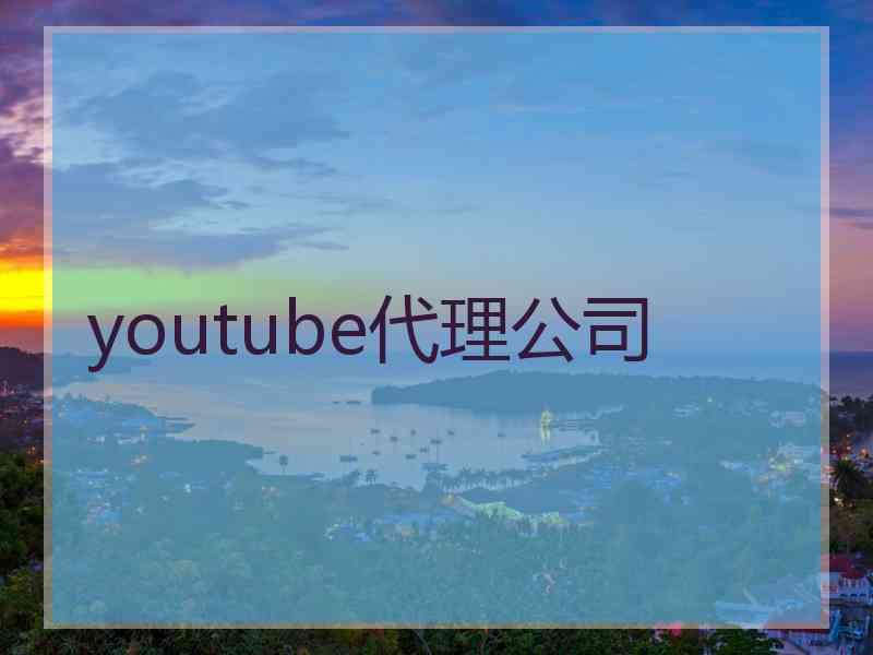 youtube代理公司