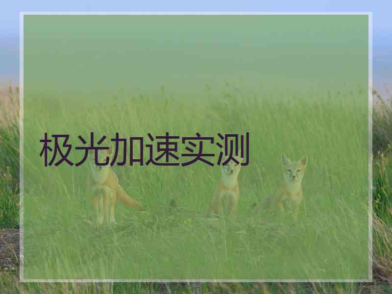 极光加速实测