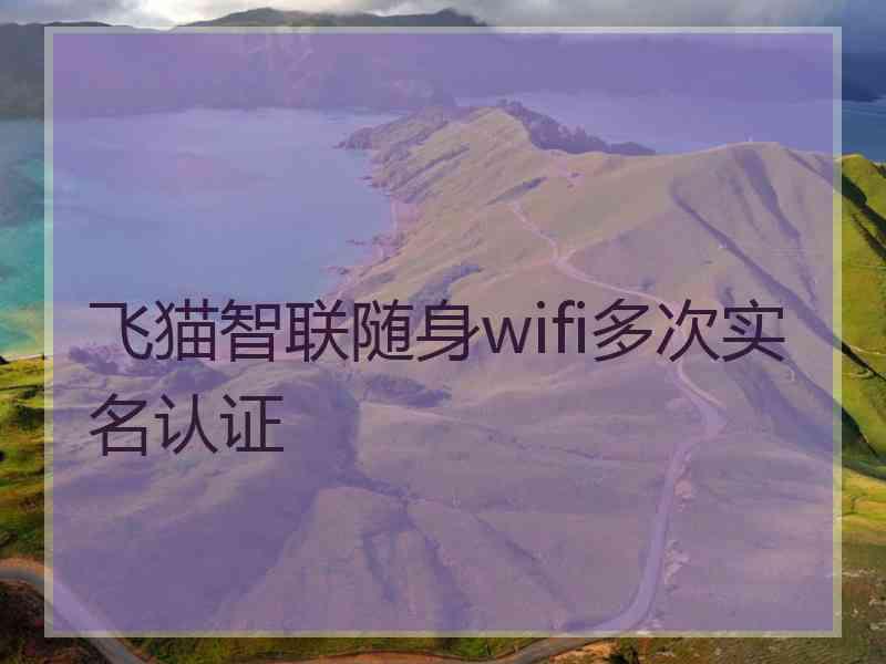 飞猫智联随身wifi多次实名认证