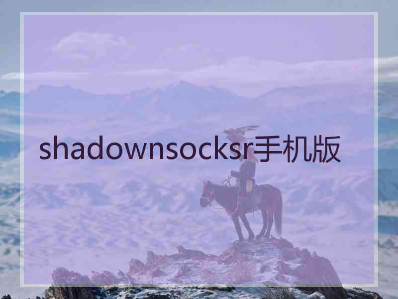 shadownsocksr手机版