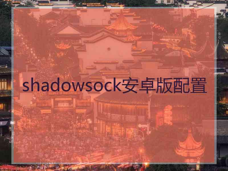 shadowsock安卓版配置