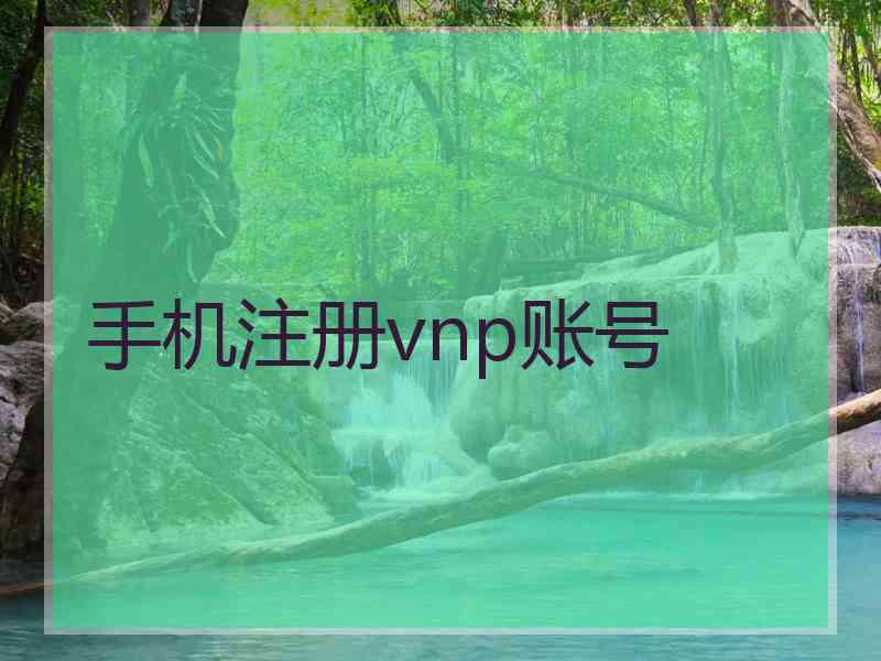 手机注册vnp账号