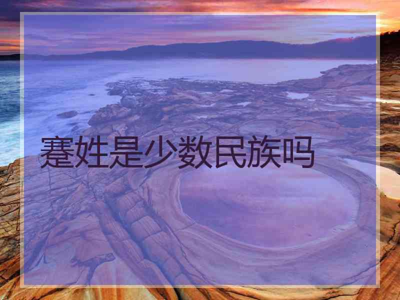 蹇姓是少数民族吗