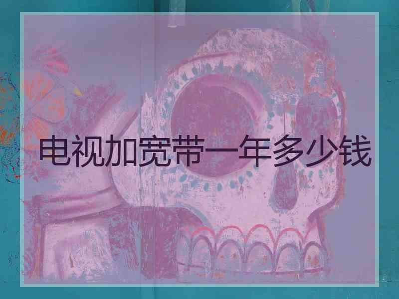 电视加宽带一年多少钱