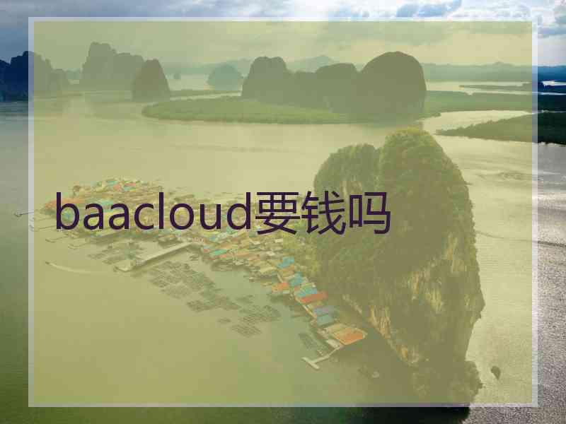 baacloud要钱吗