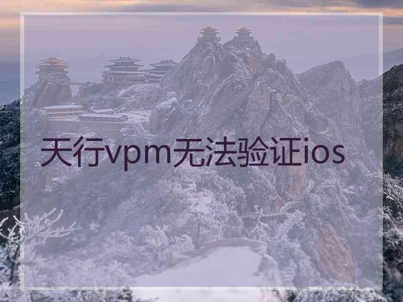 天行vpm无法验证ios