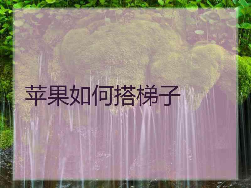 苹果如何搭梯子