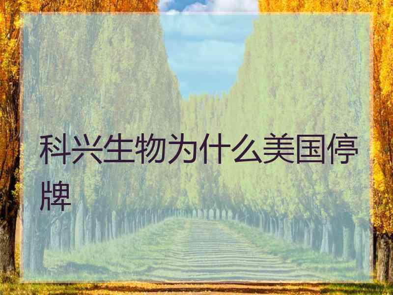 科兴生物为什么美国停牌