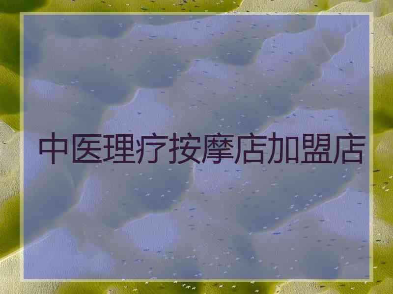 中医理疗按摩店加盟店