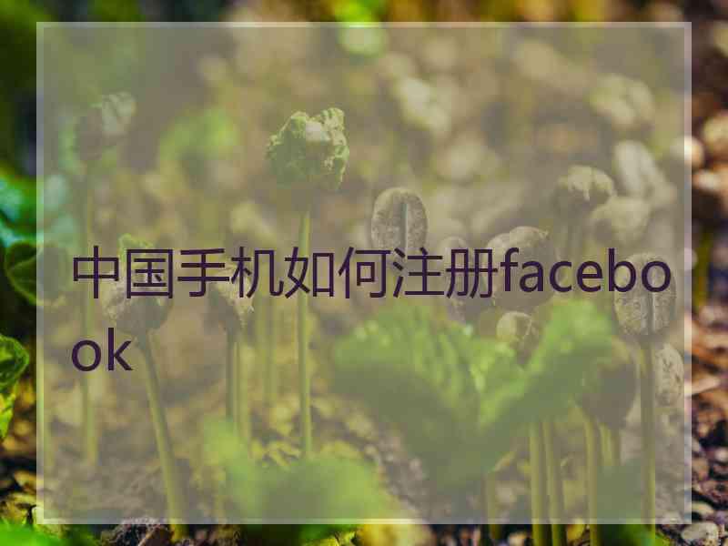 中国手机如何注册facebook