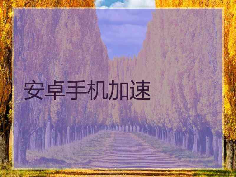 安卓手机加速