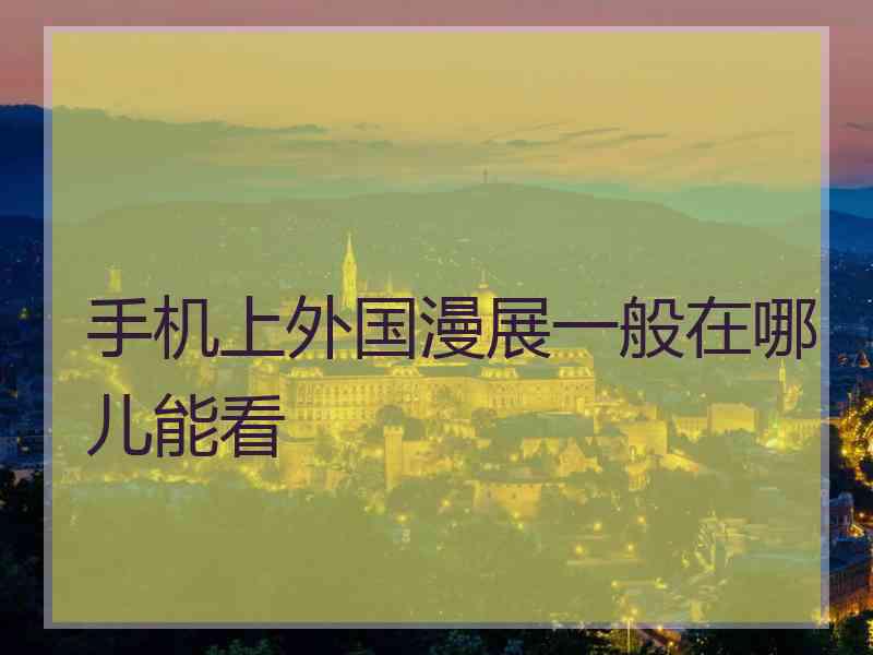 手机上外国漫展一般在哪儿能看