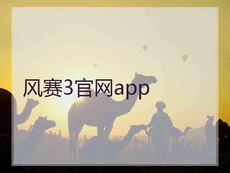 风赛3官网app