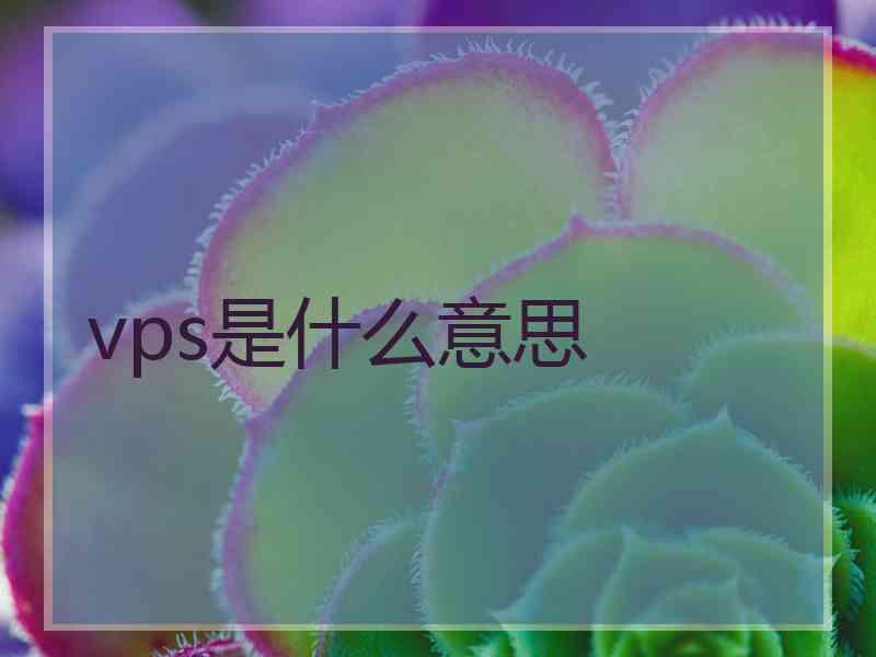 vps是什么意思