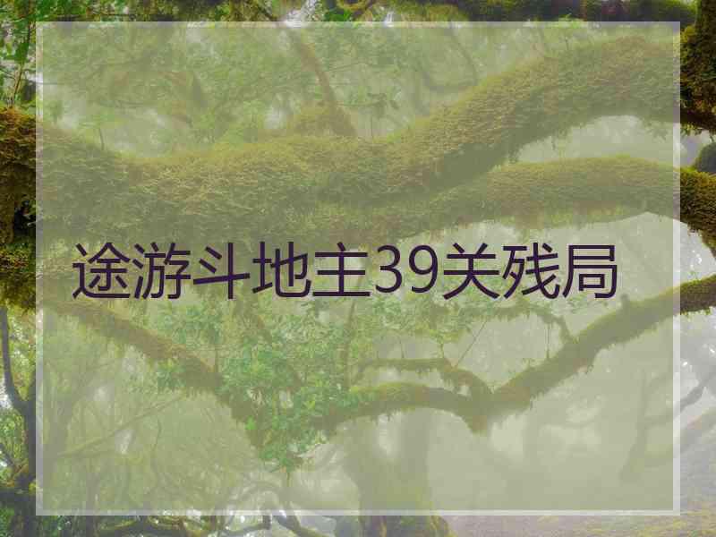 途游斗地主39关残局
